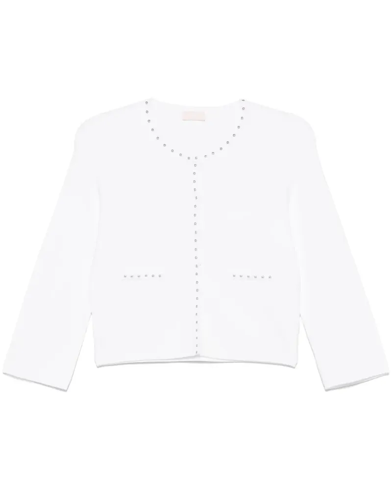 Liu Jo Cardigan mit Nieten Weiß