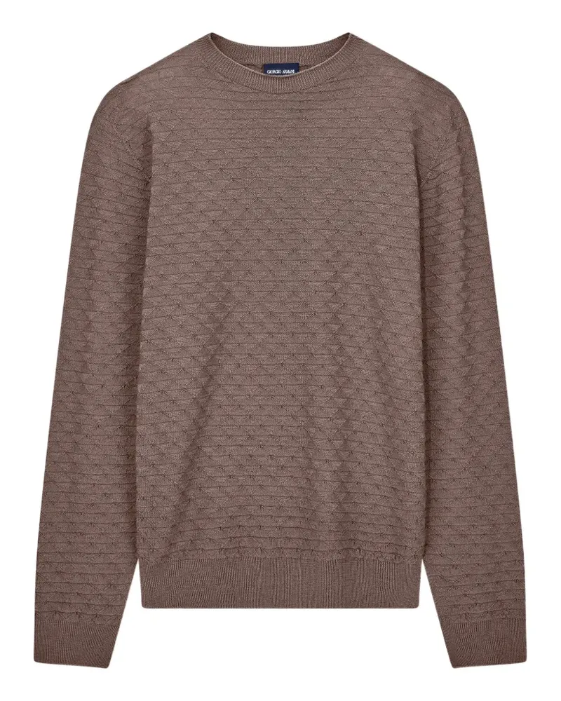 Giorgio Armani Schurwollpullover - Braun Braun
