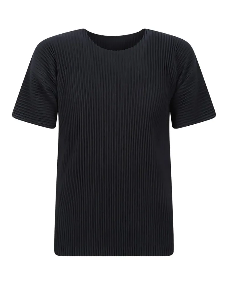 Issey Miyake pleated T-shirt - Schwarz Schwarz