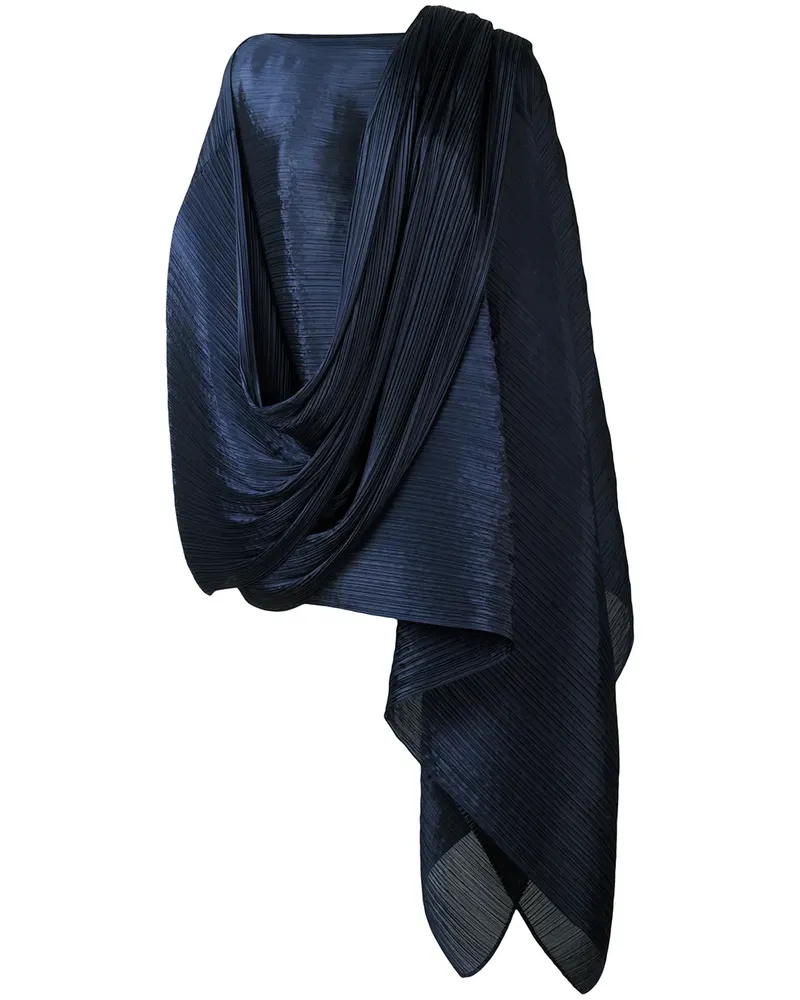 Issey Miyake Plissierte Tunika - Blau Blau