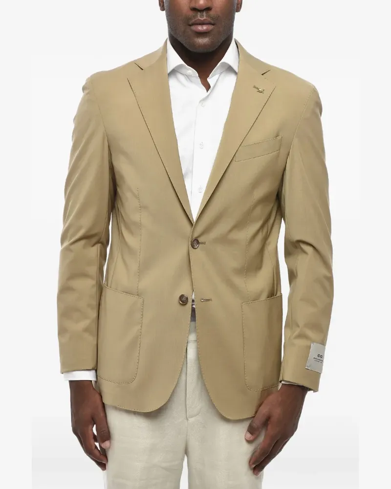 Corneliani single-breasted patch-pocket blazer - Nude Nude
