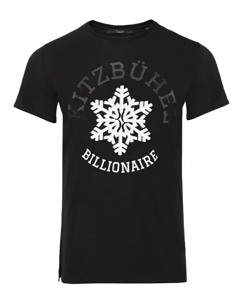 Billionaire Kitzbühel snowflake-print T-shirt - Schwarz Schwarz