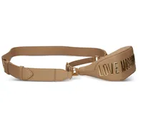 Schultertasche mit Logo - Braun