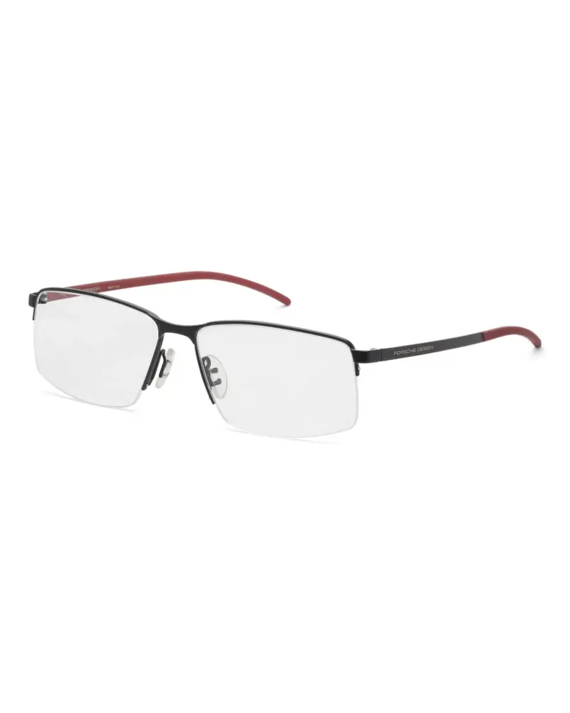 Porsche Design Brille mit eckigem Gestell - Schwarz Schwarz