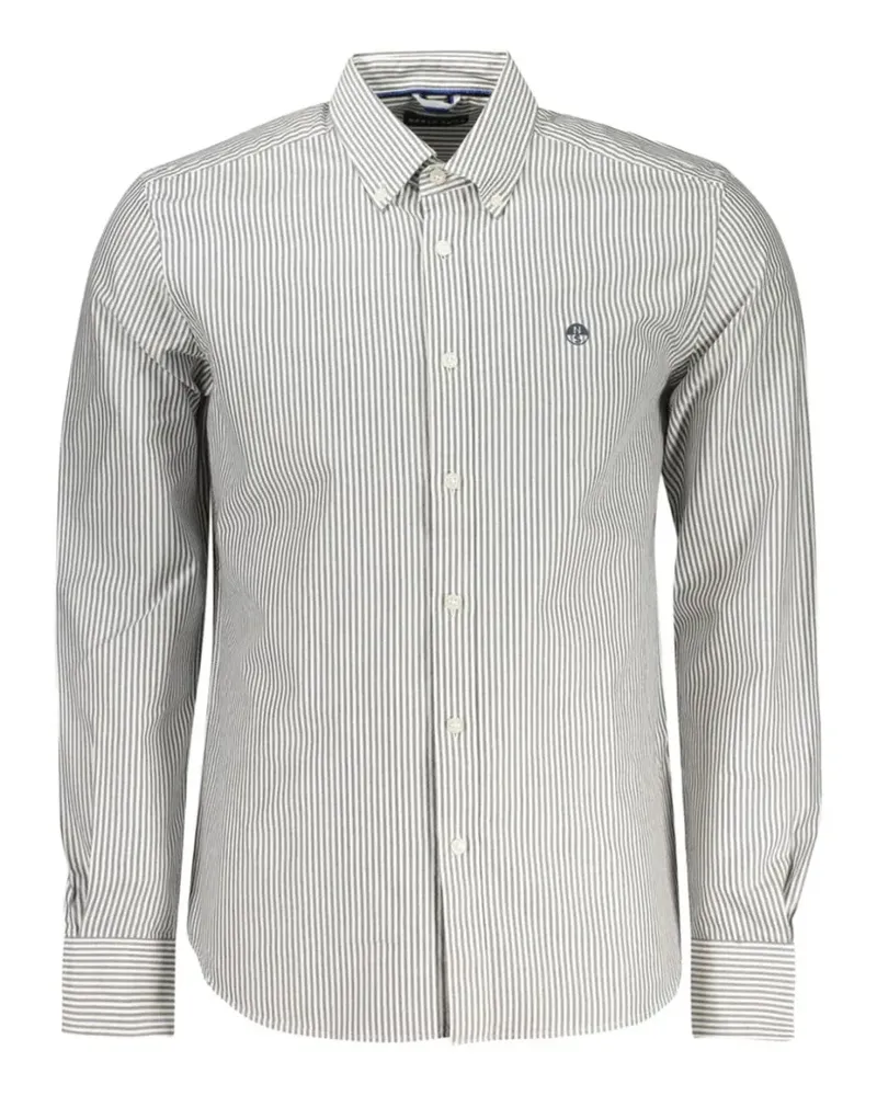 North Sails striped button-down shirt - Grau Grau