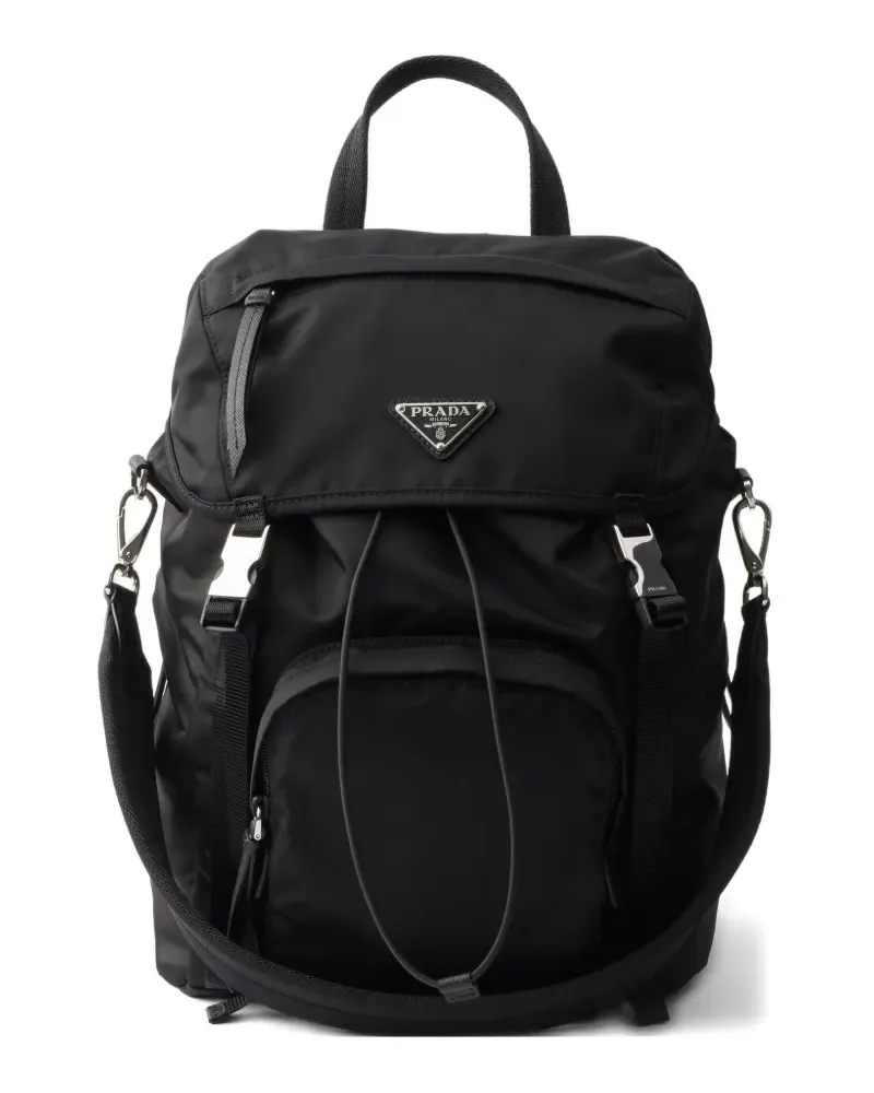Prada Rucksack mit Reißverschluss - Schwarz Schwarz