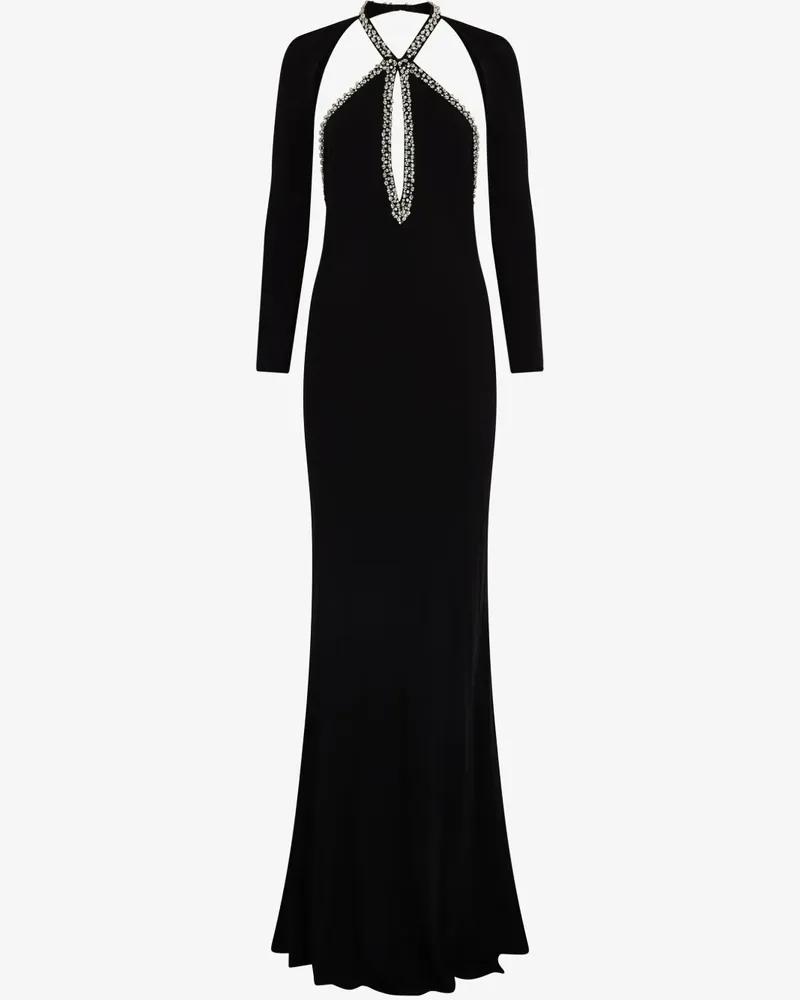 Roberto Cavalli Neckholder-Abendkleid - Schwarz Schwarz