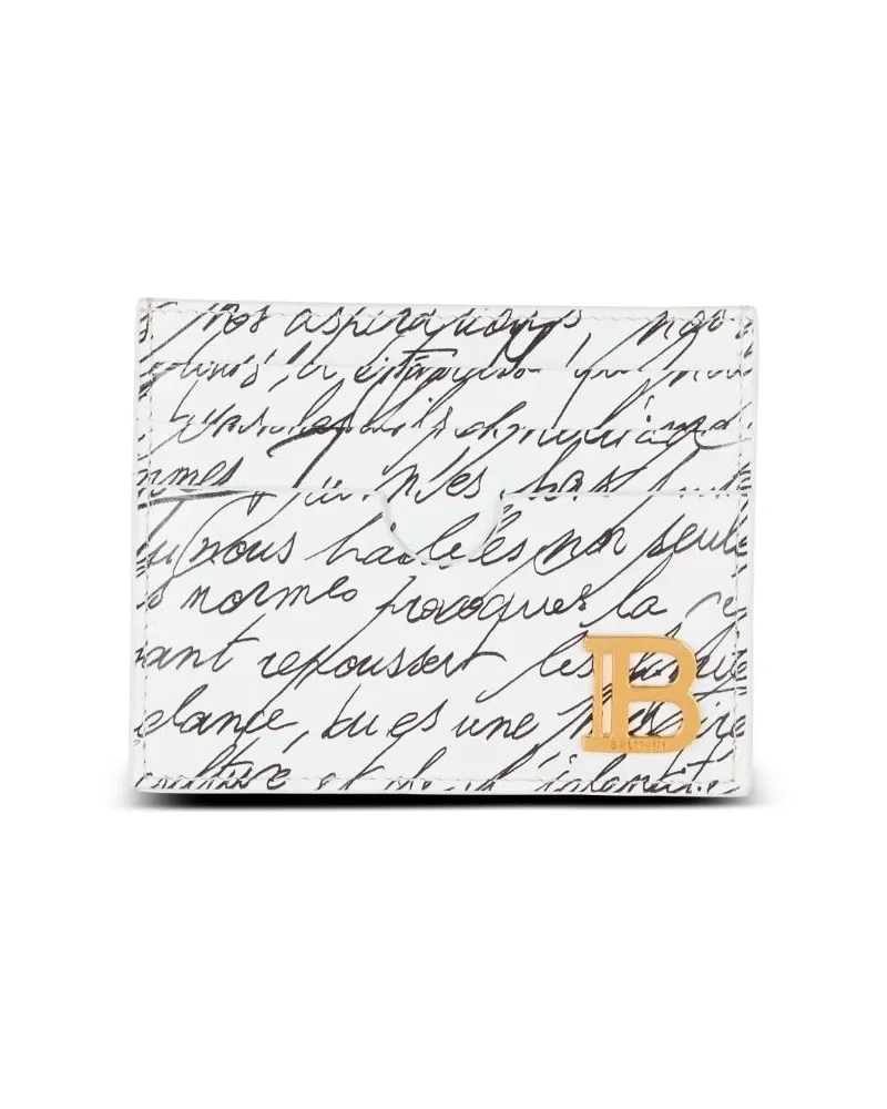 Balmain B-Buzz Love Letter Kartenetui - Weiß Weiß