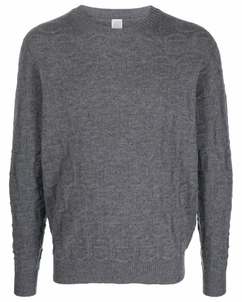 Eleventy Pullover mit Jacquard-Logo - Grau Grau