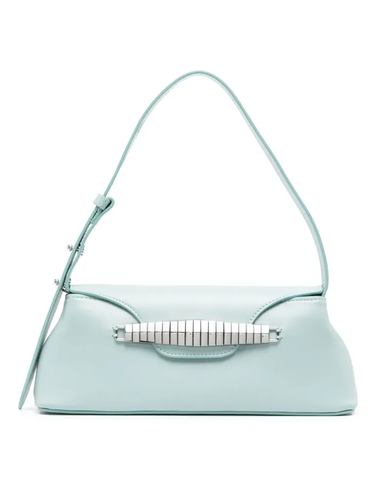 Elleme Eva Schultertasche mit Schlangendetail - Blau Blau