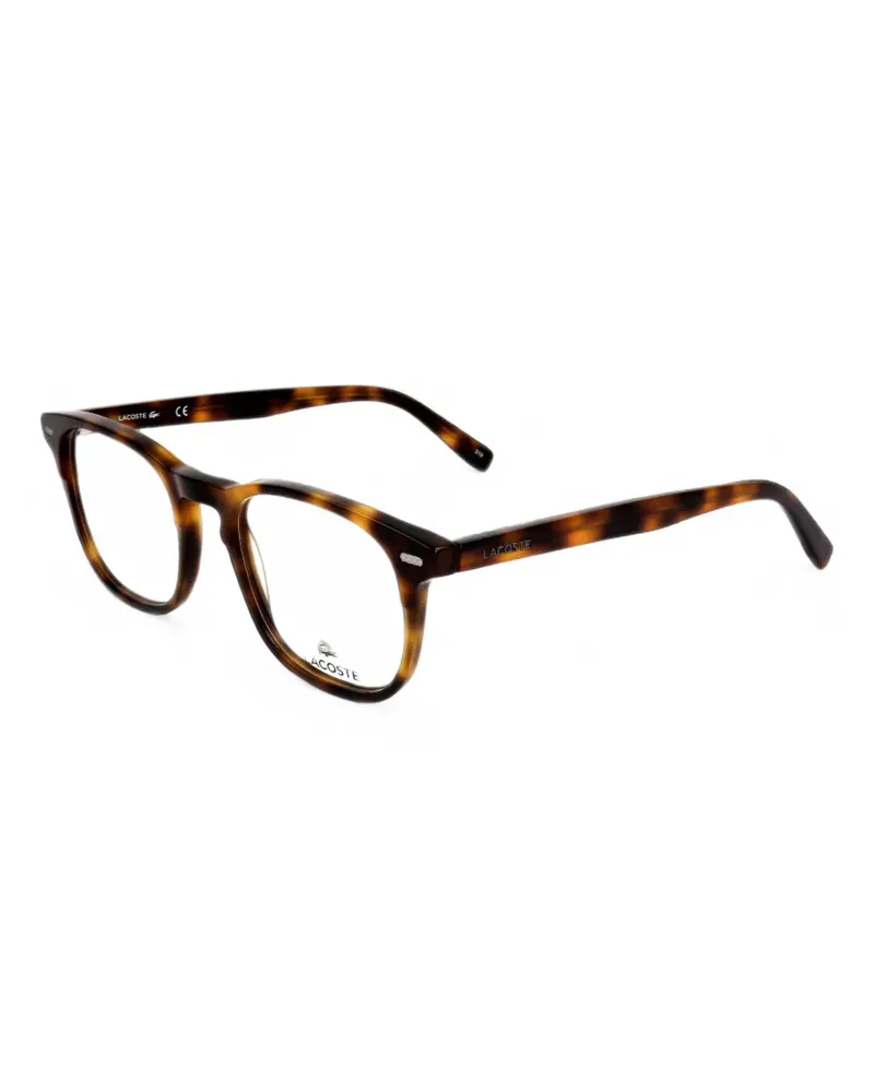 Lacoste tortoiseshell-effect square-frame glasses - Braun Braun