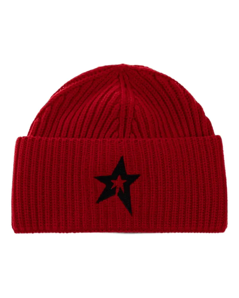 Perfect Moment knitted wool ribbed star beanie - Rot Rot