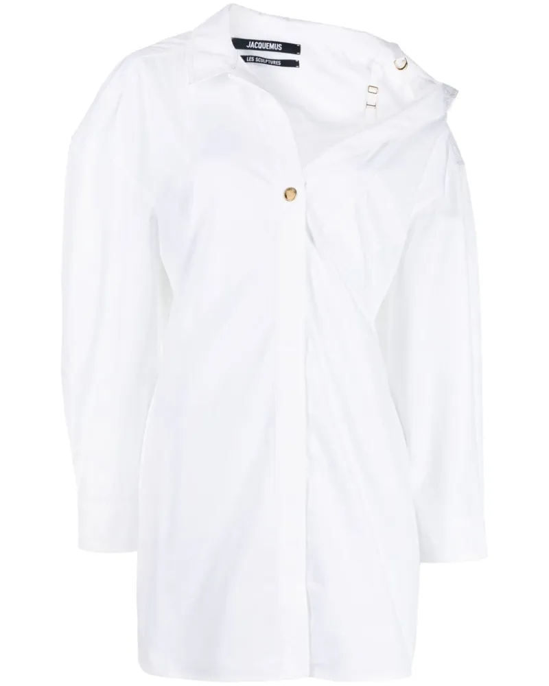 Jacquemus La Mini Robe Chemise Hemdkleid - Weiß Weiß