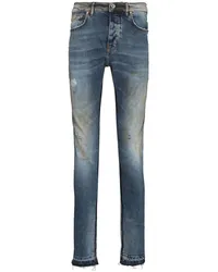 PURPLE BRAND Ausgefranste Framis Skinny-Jeans Blau