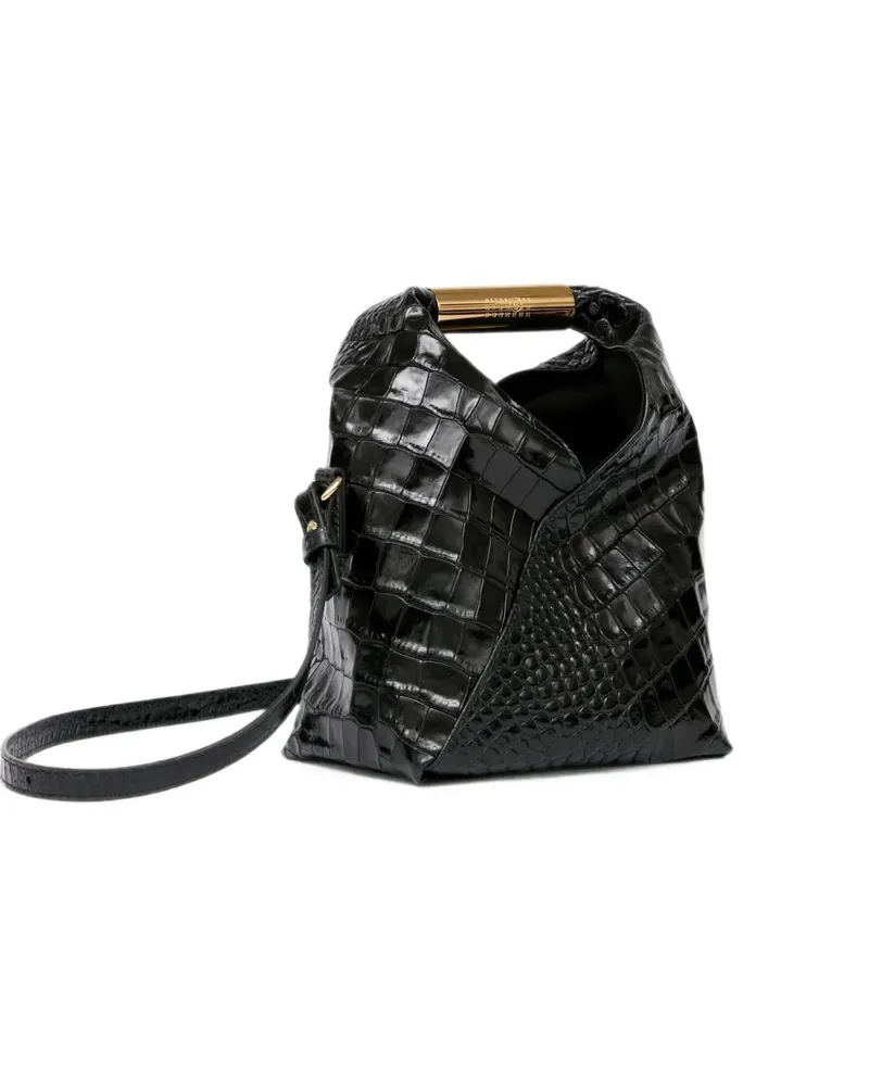 Maison Margiela Japanese Tote Bag mit Kroko-Effekt - Schwarz Schwarz