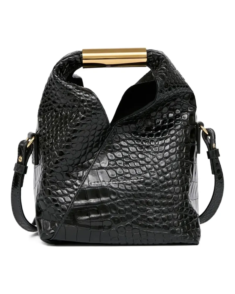 Maison Margiela Japanese Tote Bag mit Kroko-Effekt - Schwarz Schwarz