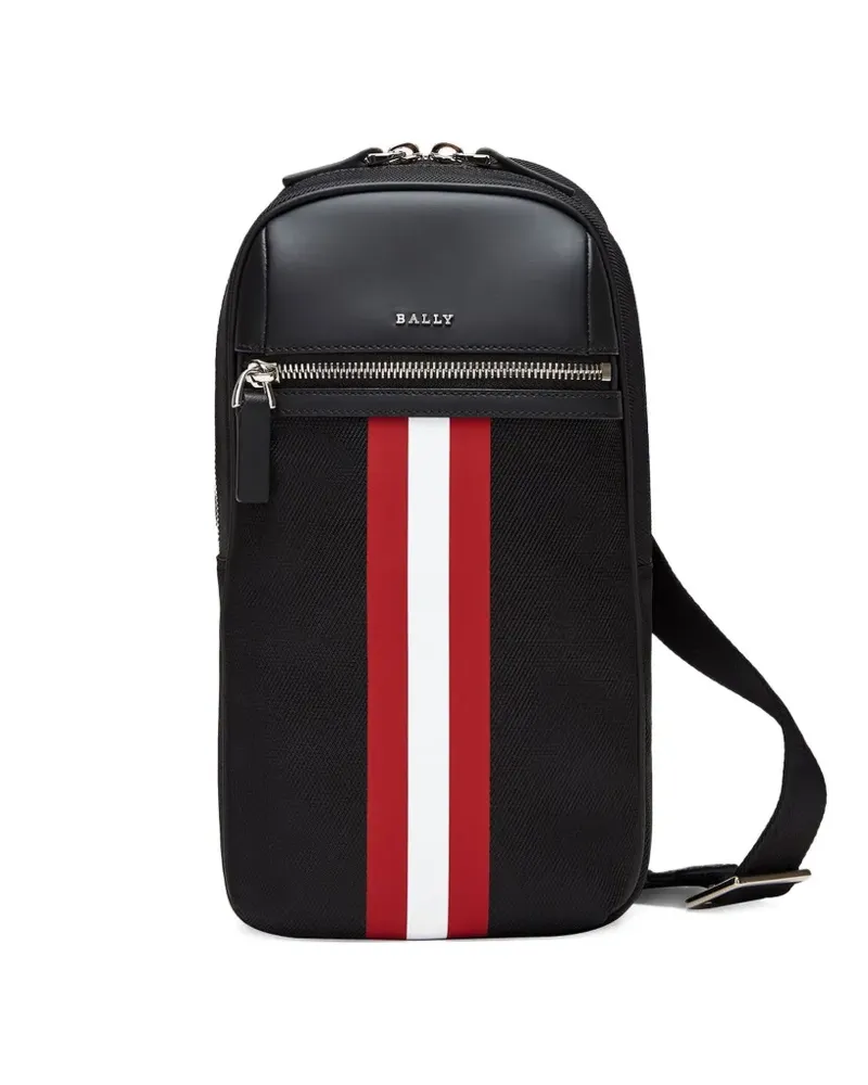 Bally Kuriertasche mit Besatzstreifen - Schwarz Schwarz