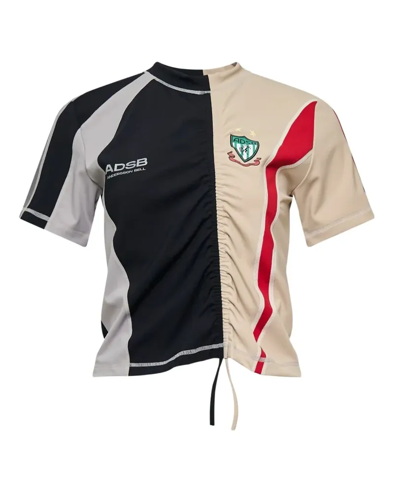 Andersson Bell ruched-panelled t-shirt - Schwarz Schwarz