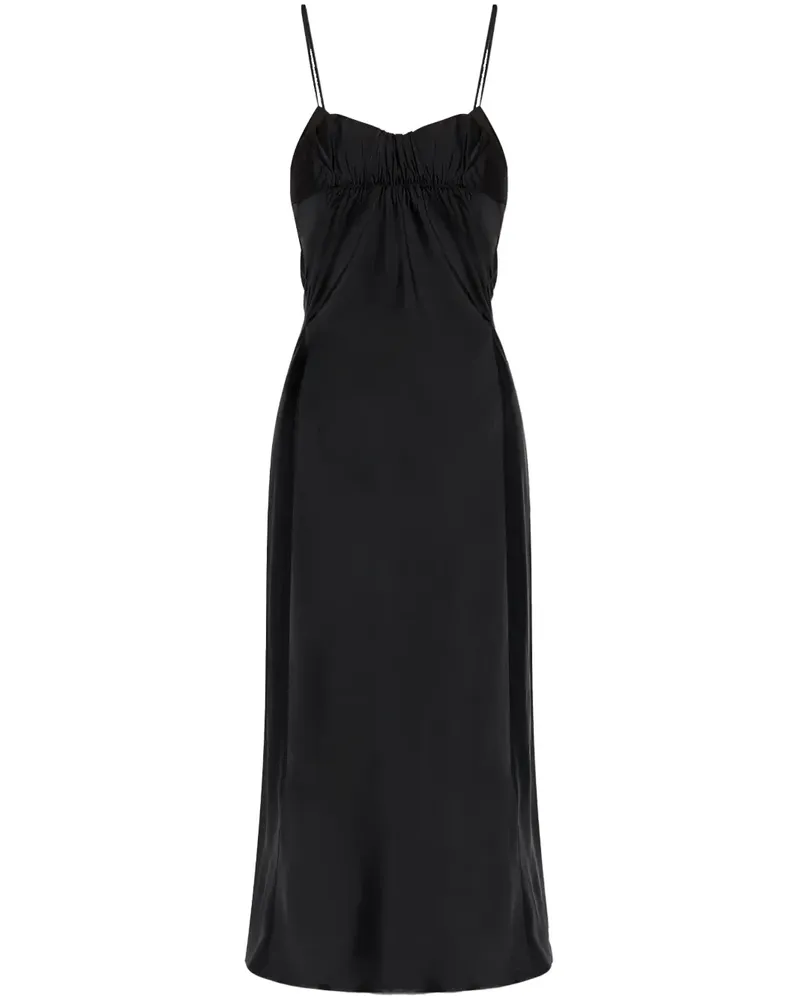 Jil Sander Bustier-Midikleid mit Raffungen - Schwarz Schwarz