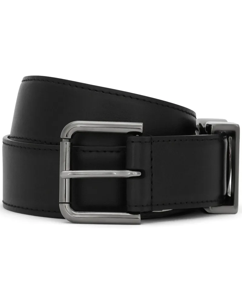 Dolce & Gabbana Gürtel mit DG-Logo - Schwarz Schwarz