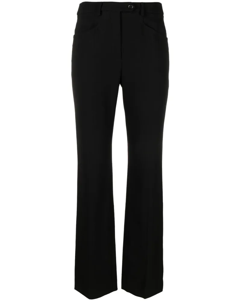 Moschino Halbhohe Straight-Leg-Hose - Schwarz Schwarz