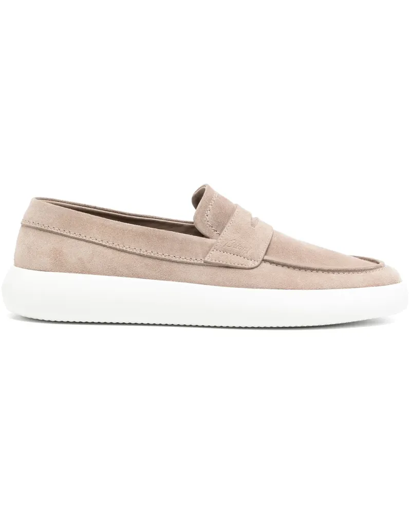 Brioni Loafer aus Wildleder - Nude Nude