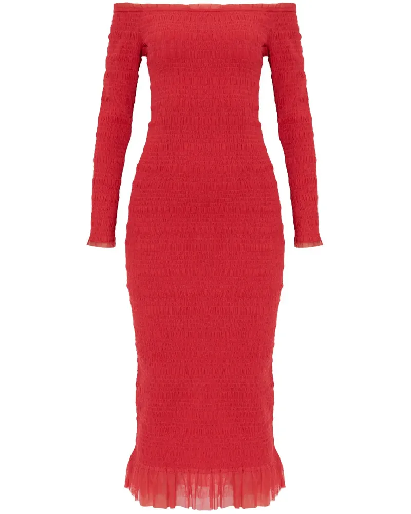 LoveShackFancy Avelle Kleid - Rot Rot