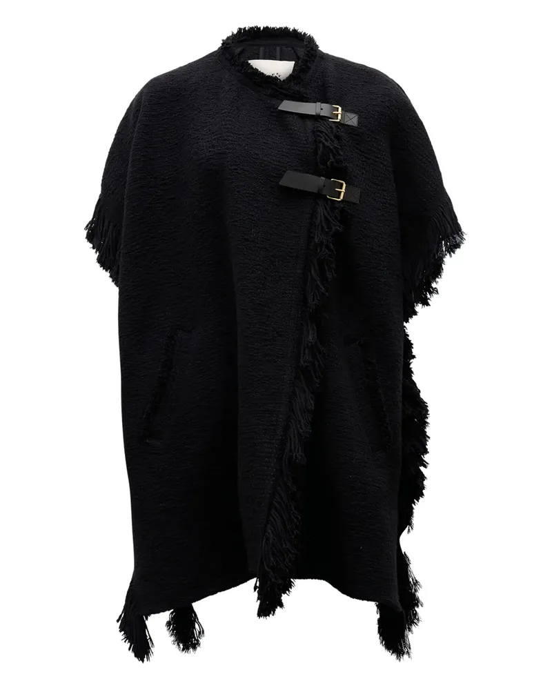 Isabel Marant Poncho mit Fransen - Schwarz Schwarz