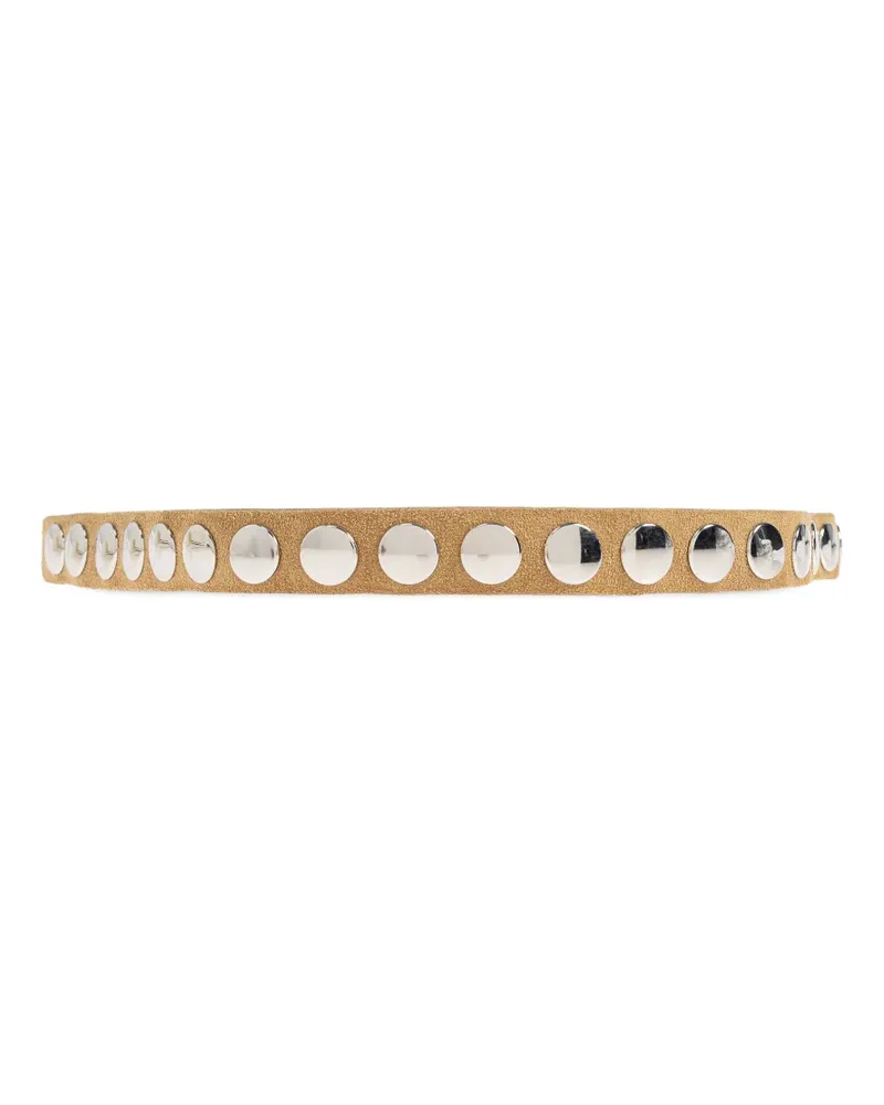 IRO stud-embellished leather belt - Nude Nude