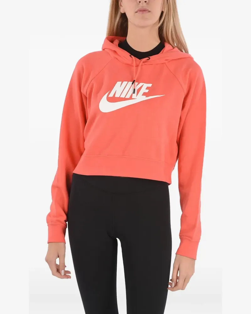 Nike Cropped-Hoodie mit Logo-Print - Orange Orange