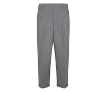 Cropped-Hose mit Tapered-Bein - Grau