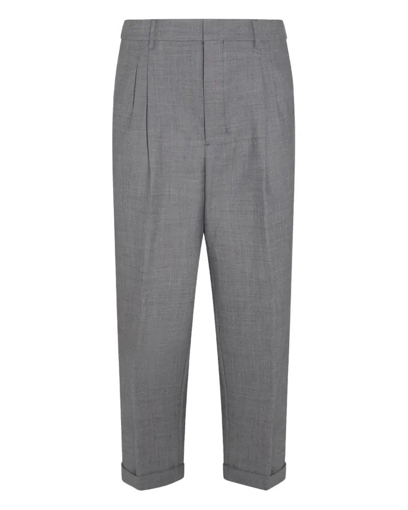 AMI Paris Cropped-Hose mit Tapered-Bein - Grau Grau