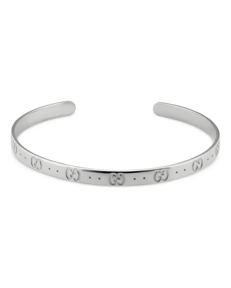 Gucci 18kt Icon Weißgoldarmreif - Silber Silber