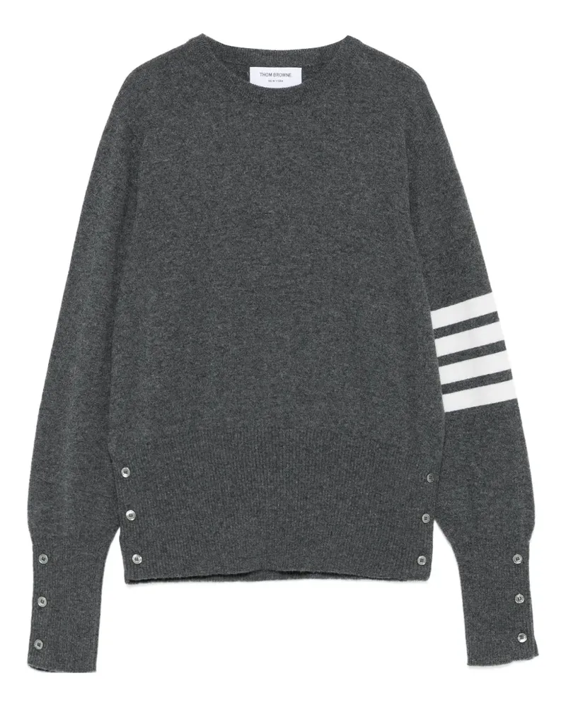 Thom Browne Kaschmirpullover mit Streifen - Grau Grau