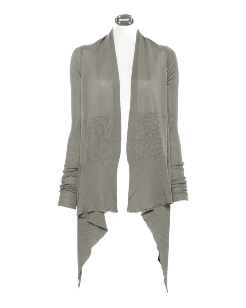 Rick Owens long-sleeve asymmetric cardigan - Grau Grau