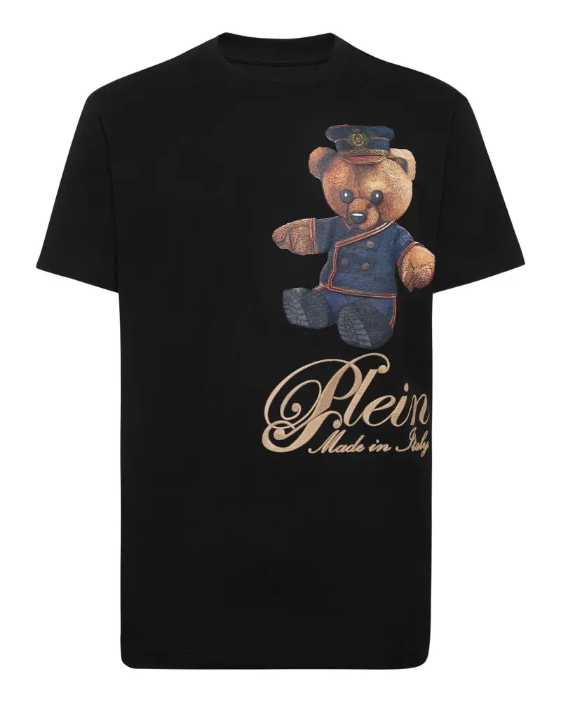 Philipp Plein T-Shirt mit Teddy-Print - Schwarz Schwarz