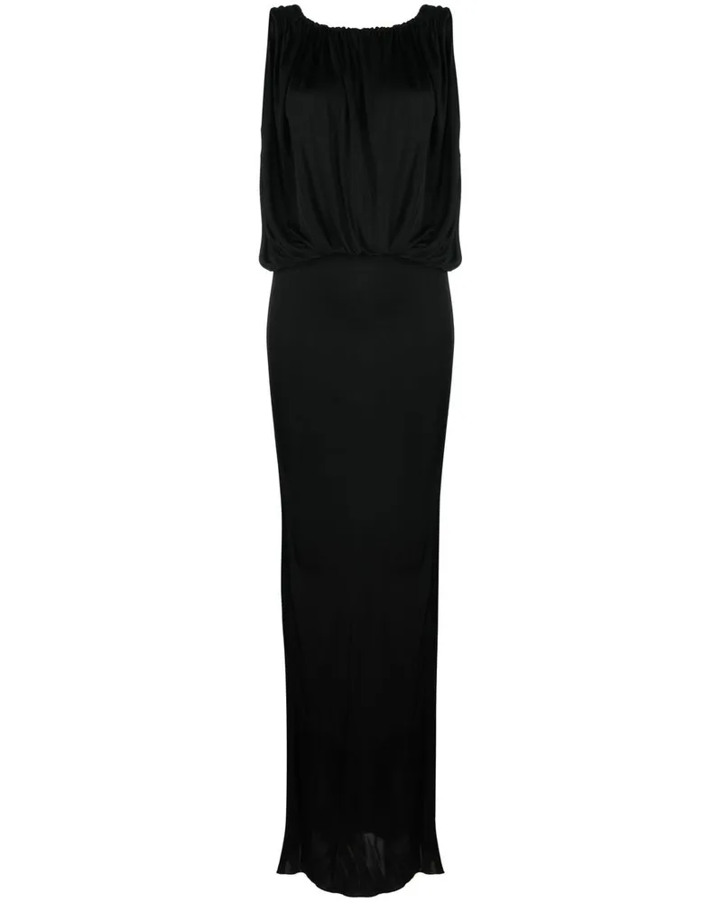 Saint Laurent Ärmelloses Kleid - Schwarz Schwarz