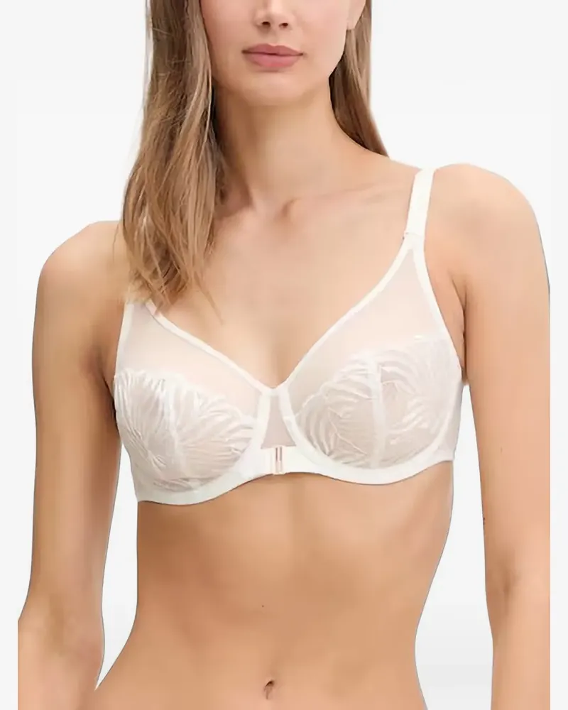Chantelle Legend embroidered mesh-panel bra - Weiß Weiß