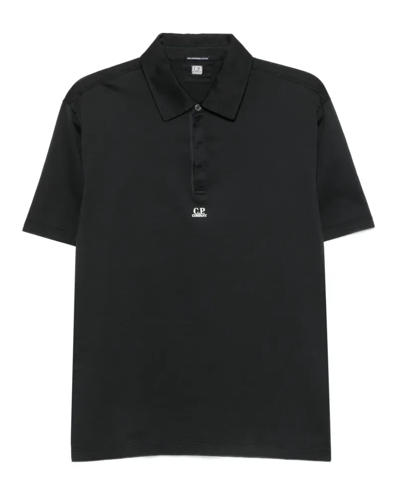 C.P. Company logo-print polo shirt - Blau Blau