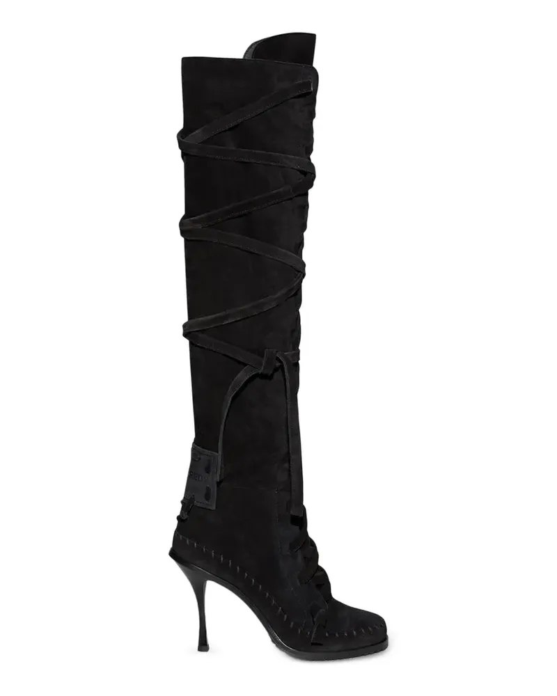 Dsquared2 lace-up suede boots - Schwarz Schwarz