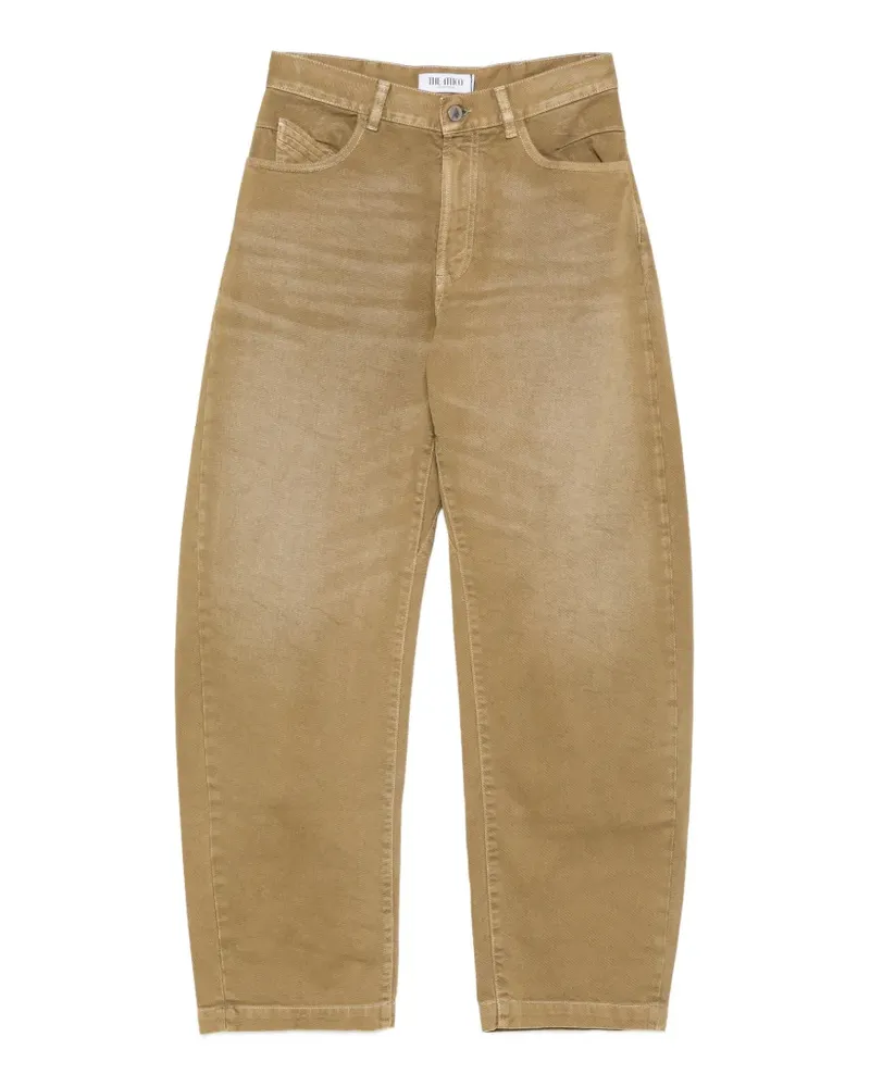 ATTICO buckle-detail wide-leg jeans - Nude Nude