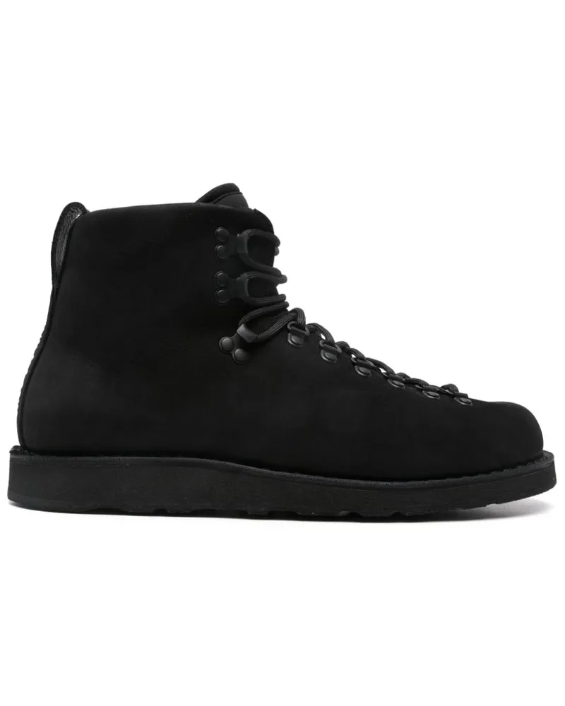 Stone Island Knöchelhohe Lederstiefel - Schwarz Schwarz