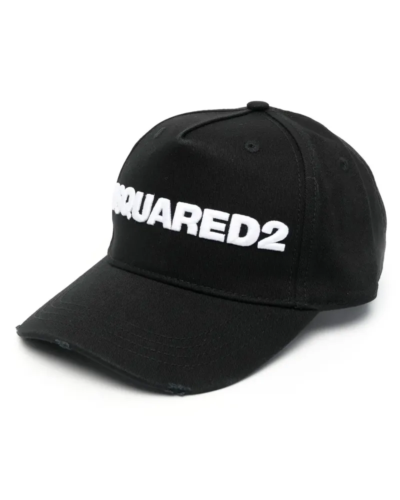 Dsquared2 Baseballkappe mit Logo-Stickerei - Schwarz Schwarz