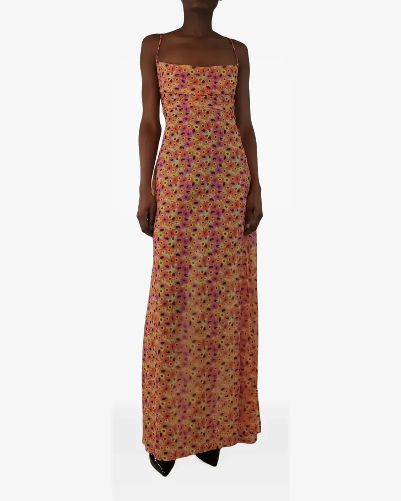 BANANHOT floral-print maxi dress - Orange Orange