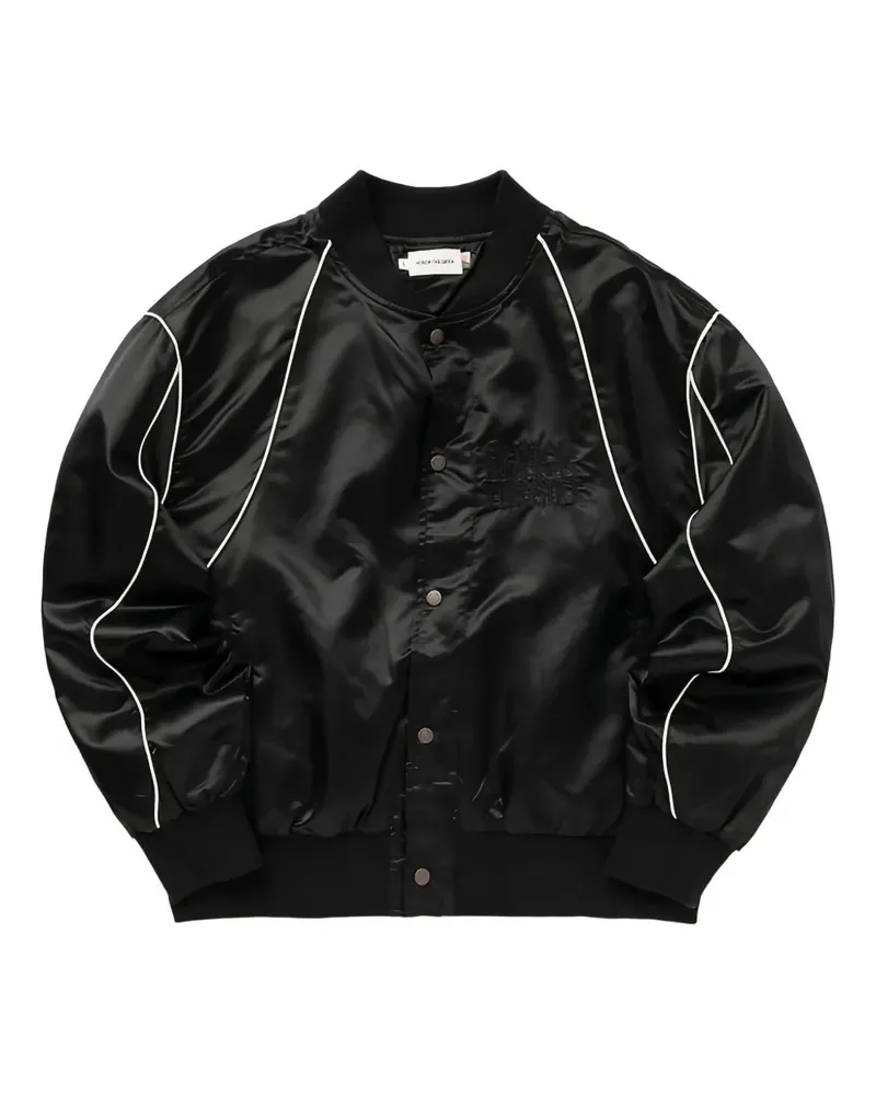 Honor The Gift Satin-Bomberjacke mit Paspelierung - Schwarz Schwarz