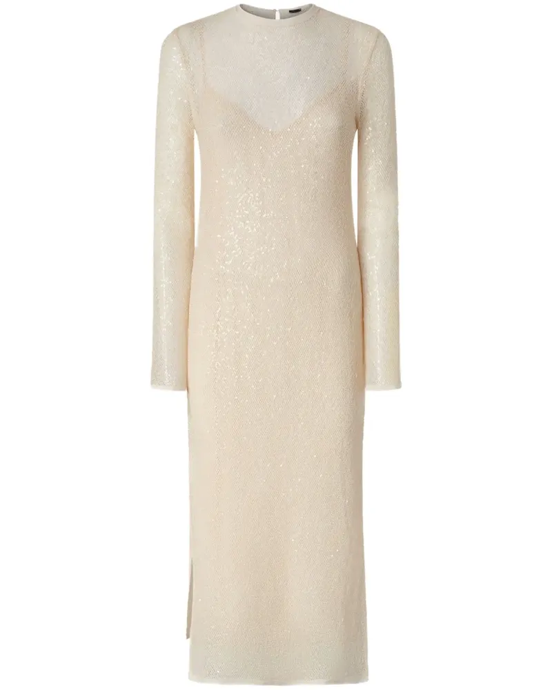 Pinko Maxikleid mit Pailletten - Nude Nude
