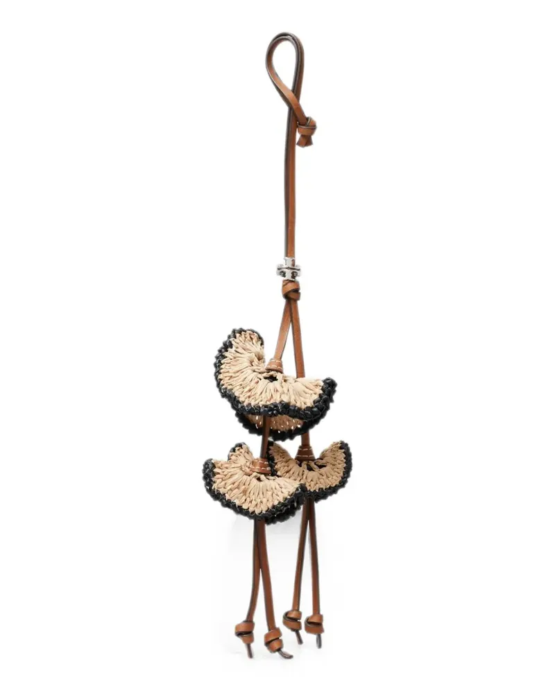 Tory Burch floral raffia key fob - Braun Braun