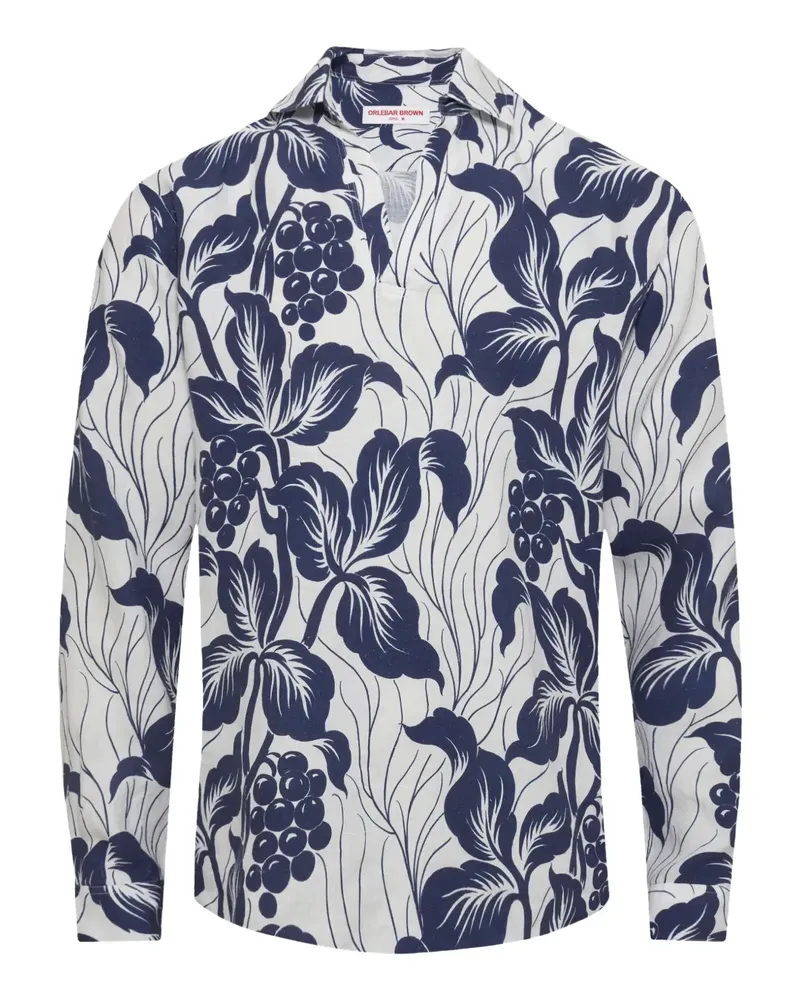 Orlebar Brown Ridley floral-print linen top - Weiß Weiß