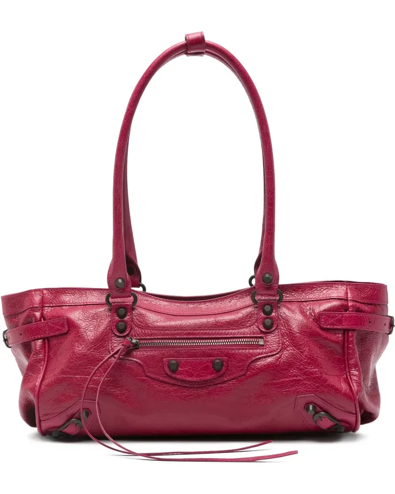 Balenciaga Schultertasche mit Nieten - Rosa Rosa