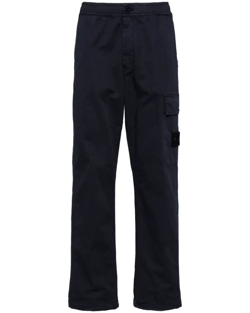 Stone Island Cargohose mit Kompass-Patch - Blau Blau